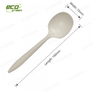 Chinese wholesale PSM Biodegradable Cutlery – -  6 inch biodegradable soup spoon – Ecogreen