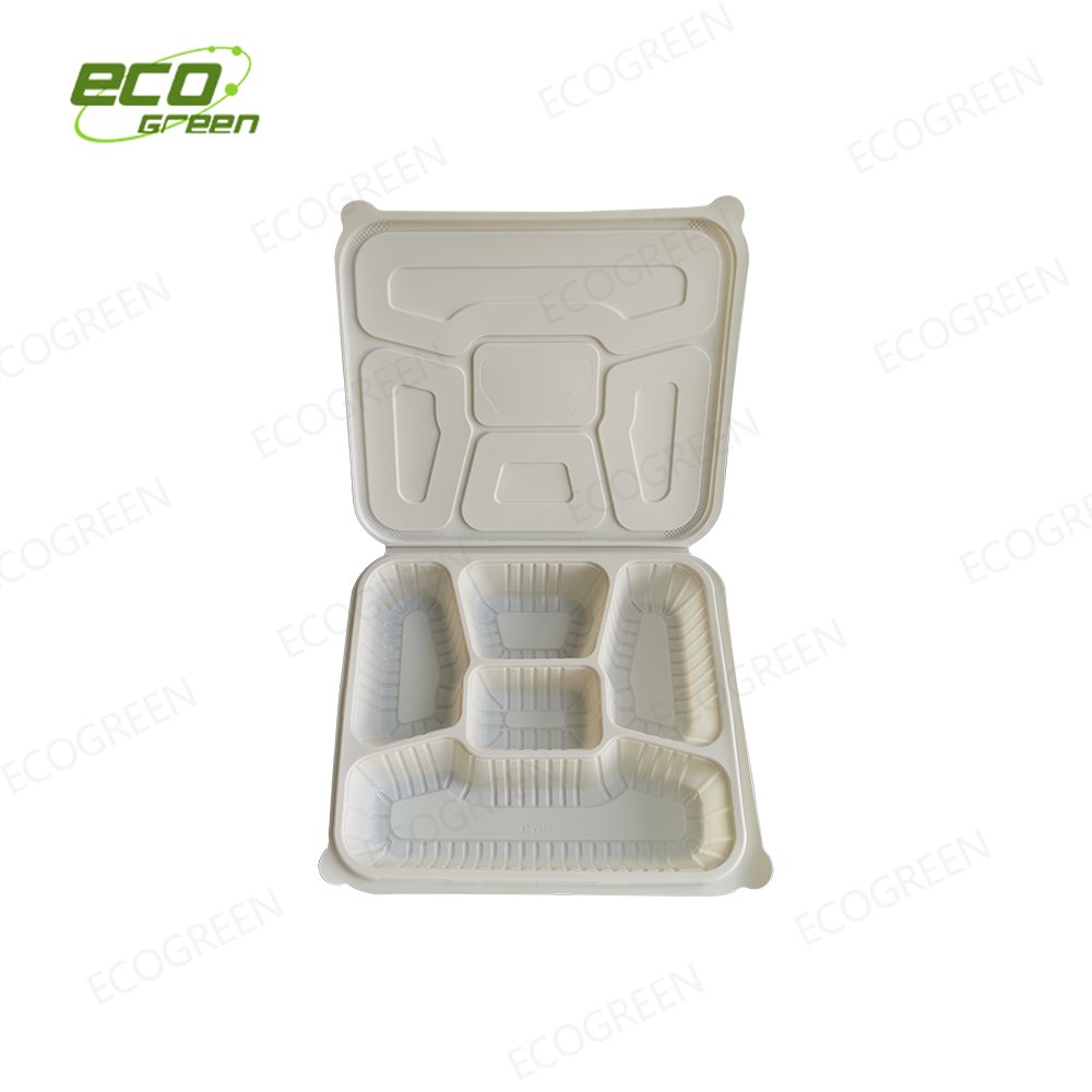 Wholesale Price High Quality Ecofriendly Bioplastic Disposable Food Container - 5 compartment biodegradable container – Ecogreen