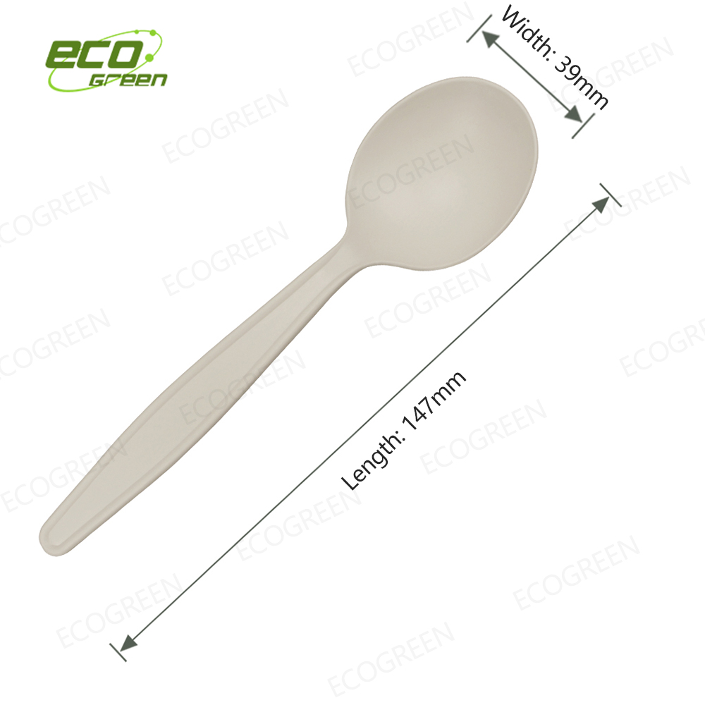 Hot New Products Corn Starch Based Biodegradable Cutlery – -  8 inch biodegradable soup spoon – Ecogreen