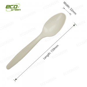 Bioplastic Tableware Manufacturer –  8 inch biodegradable tea spoon – Ecogreen