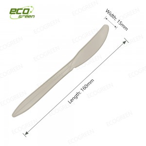 Bottom price 100% Compostable Cutlery Manufacturer – -  6 inch biodegradable knife – Ecogreen