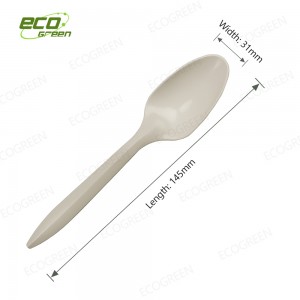 Biobased Clamshell Manufacturer –  6 inch biodegradable tea spoon – Ecogreen